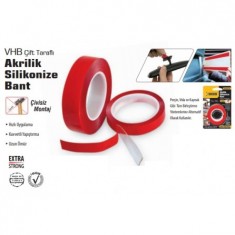 ÇİFT TARAFLI AKRİLİK SİLİKONİZE BANT 10MM*5MT
