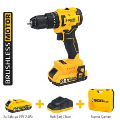 SGS 5532 DARBELİ MATKAP SETİ 20 VOLT 60NM 2 AH KÖMÜRSÜZ MOTOR