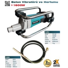 TRICRAFT 7055 BETON VİBRATÖRÜ VE HORTUMU 1600W