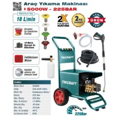 TRICRAFT 7005 ARAÇ YIKAMA MAKİNASI 5000W - 225BAR