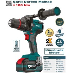 TRICRAFT 7305 ŞARJLI DARBELİ MATKAP 160 NM