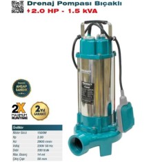 TRICRAFT 7062 DRENAJ POMPASI BIÇAKLI 2.0 HP - 1.5 KVA