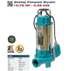 TRICRAFT 7060 DRENAJ POMPASI BIÇAKLI 0.75 HP - 0.55 KVA