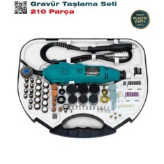 TRICRAFT 0924 GRAVÜR TAŞLAMA SETİ 210 PARÇA