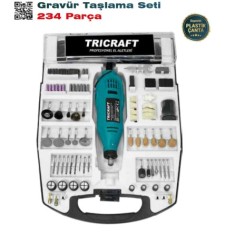 TRICRAFT 0927 GRAVÜR TAŞLAMA SETİ 234 PARÇA