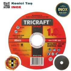 TRICRAFT 3301 KESİCİ TAŞ INOX 115 X 1.0 X 22 MM